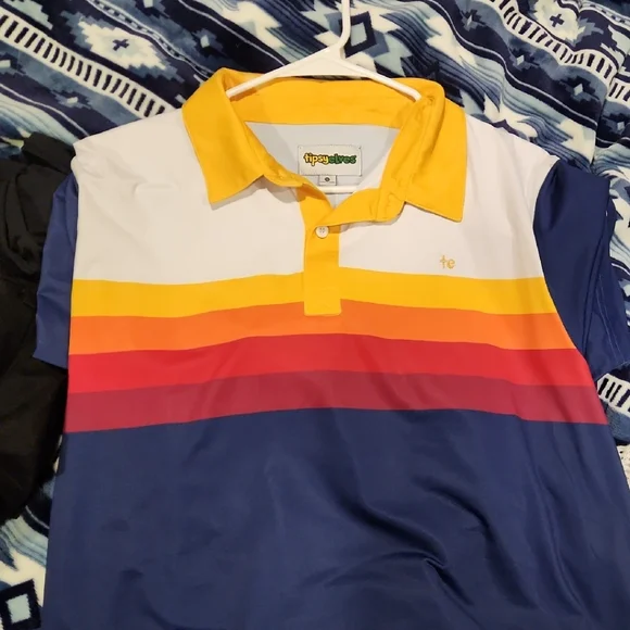 Tipsy Elves Yellow & Red Logo Shirt - Picture 1 of 3